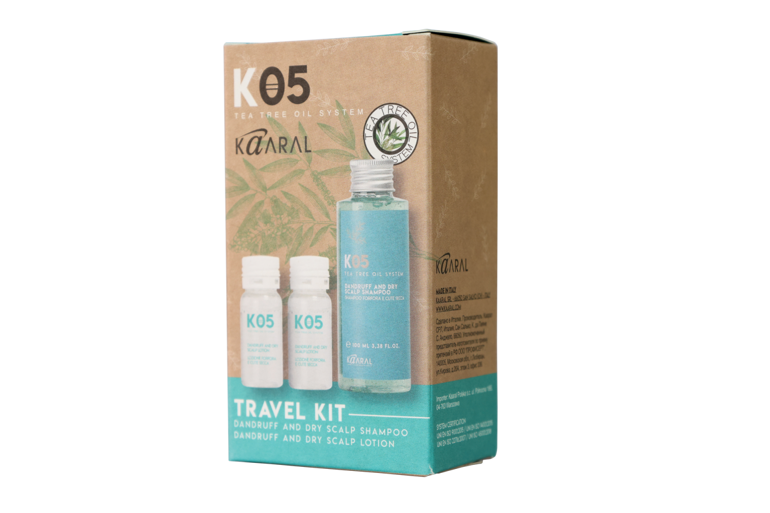 K05 K05 – DANDRUFF AND DRY SCALP TRAVEL KIT - Una